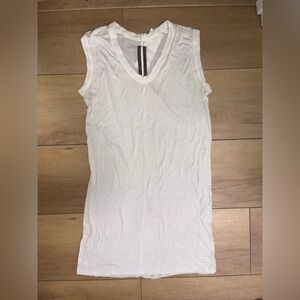 Rick Owens long white tee